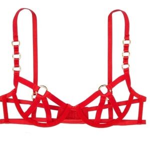 Victoria’s Secret Red Cage Balconette Bra